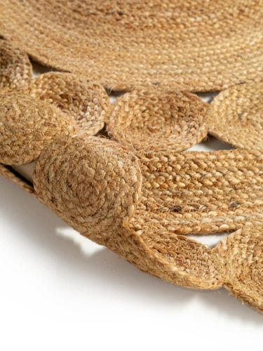 Jute Rug Jutta Light Brown ø 120 cm round
