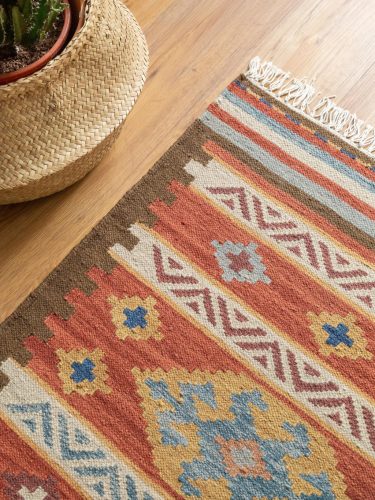 Hand Woven Kilim Zohra Multicolour/Red 80x200 cm