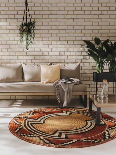 In- & Outdoor Rug Artis Beige/Copper ø 160 cm round