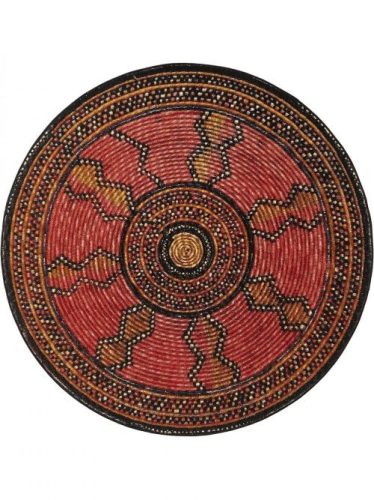 Kül- és beltéri kör alakú szőnyeg Artis Red o