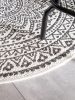 In- & Outdoor Round Rug Cleo White/Black ø 120 cm round