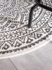 Kül- és beltéri kör alakú szőnyeg Cleo White/Black o