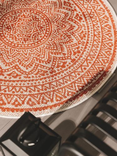 In- & Outdoor Rug Cleo Orange ø 120 cm round