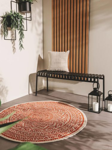 In- & Outdoor Rug Cleo Orange ø 150 cm round
