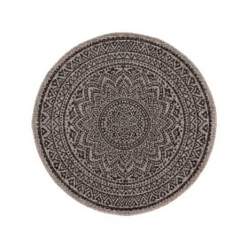 In- & Outdoor Round Rug Cleo Beige/Brown ø 120 cm round