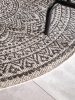 In- & Outdoor Round Rug Cleo Beige/Brown ø 120 cm round