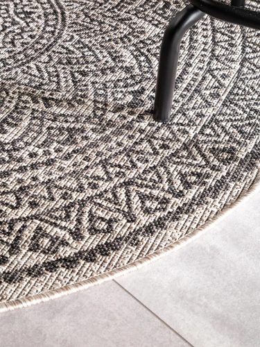In- & Outdoor Round Rug Cleo Beige/Brown ø 150 cm round