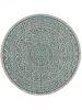 In- & Outdoor Round Rug Cleo Beige/Blue ø 120 cm round