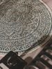 In- & Outdoor Round Rug Cleo Beige/Blue ø 120 cm round
