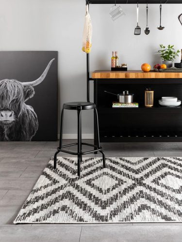 In- & Outdoor Rug Cleo White/Black 120x170 cm