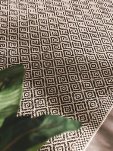 In- & Outdoor Rug Cleo White/Black 15x15 cm Sample
