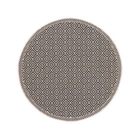 In- & Outdoor Round Rug Cleo White/Black ø 120 cm round