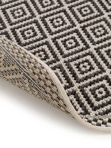 In- & Outdoor Round Rug Cleo White/Black ø 150 cm round