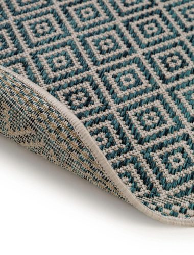 In- & Outdoor Round Rug Cleo Blue ø 150 cm round