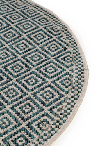 In- & Outdoor Round Rug Cleo Blue ø 150 cm round