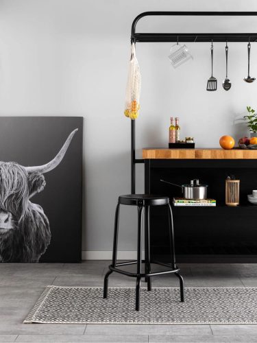 In- & Outdoor Runner Cleo White/Black 80x240 cm