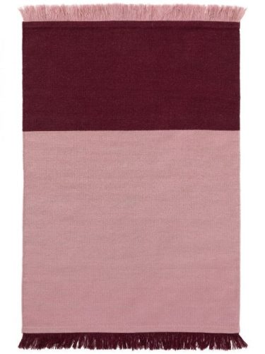 Gyapjúszőnyeg Block Rose / sötétvörös 80x150 cm