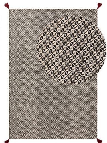 Gyapjúszőnyeg Tolga Black/White 80x150 cm