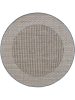 In- & Outdoor Round Rug River Beige/Blue ø 130 cm round
