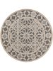 In- & Outdoor Round Rug River Beige/Blue ø 130 cm round
