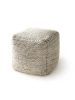 Handmade Wool Pouf Rocco Beige/Black 45x45x45 cm
