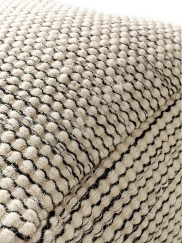 Handmade Wool Pouf Rocco Beige/Black 45x45x45 cm