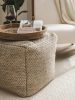 Handmade Wool Pouf Rocco Taupe 45x45x45 cm