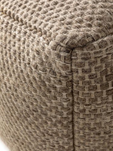 Handmade Wool Pouf Rocco Taupe 45x45x45 cm