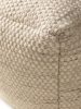 Handmade Wool Pouf Rocco Cream 45x45x45 cm