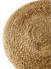 Handmade Jute Pouf Jutta Light Brown/Black 40x40x40 cm
