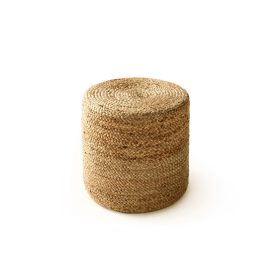 Handmade Jute Pouf Jutta Light Brown 40x40x40 cm