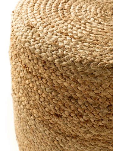 Handmade Jute Pouf Jutta Light Brown 40x40x40 cm