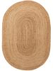 Jute Rug Oval Jutta Light Brown 160x230 cm