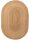 Jute Rug Oval Jutta Light Brown 160x230 cm