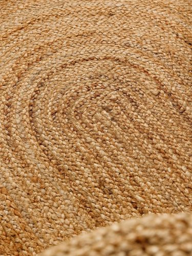 Jute Rug Oval Jutta Light Brown 160x230 cm
