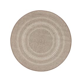 In- & Outdoor Round Rug Metro Cream/Taupe ø 120 cm round