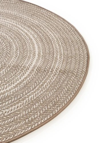 In- & Outdoor Round Rug Metro Cream/Taupe ø 120 cm round