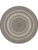 In- & Outdoor Round Rug Metro Black/White ø 120 cm round