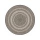 In- & Outdoor Round Rug Metro Black/White ø 120 cm round