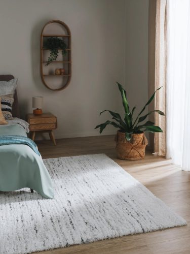 Shaggy rug Gobi Cream/Grey 15x15 cm Sample
