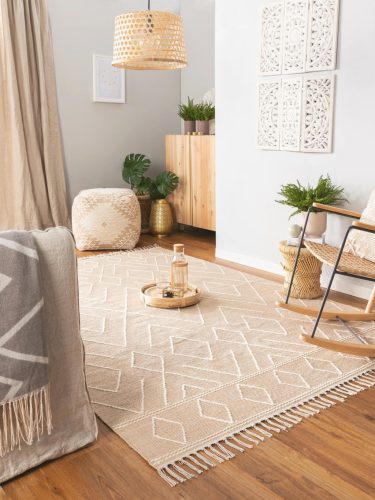 Cotton Rug Sydney Beige 80x150 cm