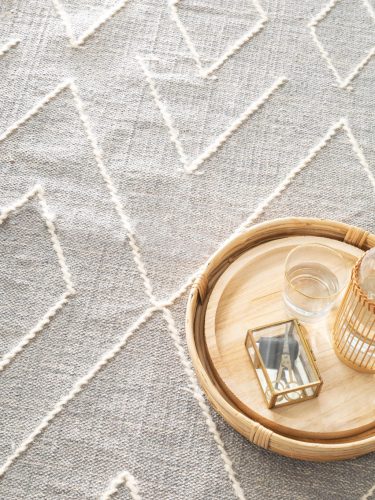 Cotton Rug Sydney Light Grey 80x150 cm