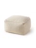 Handmade Wool Pouf Rocco White 55x55x30 cm