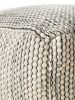Handmade Wool Pouf Rocco Beige/Black 55x55x30 cm
