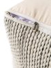 Handmade Wool Pouf Rocco Beige/Black 55x55x30 cm
