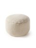 Handmade Wool Pouf Rocco White 55x55x30 cm