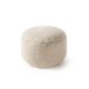 Handmade Wool Pouf Rocco White 55x55x30 cm