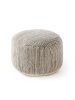 Handmade Wool Pouf Rocco Beige/Black 55x55x30 cm
