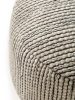 Handmade Wool Pouf Rocco Beige/Black 55x55x30 cm