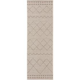 In- & Outdoor Runner Metro Cream/Beige 80x240 cm